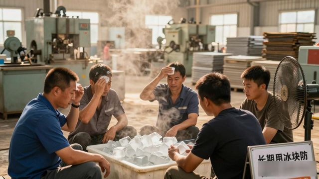 车间高温不用愁 扬州防暑降温冰块成了工人的救命凉方